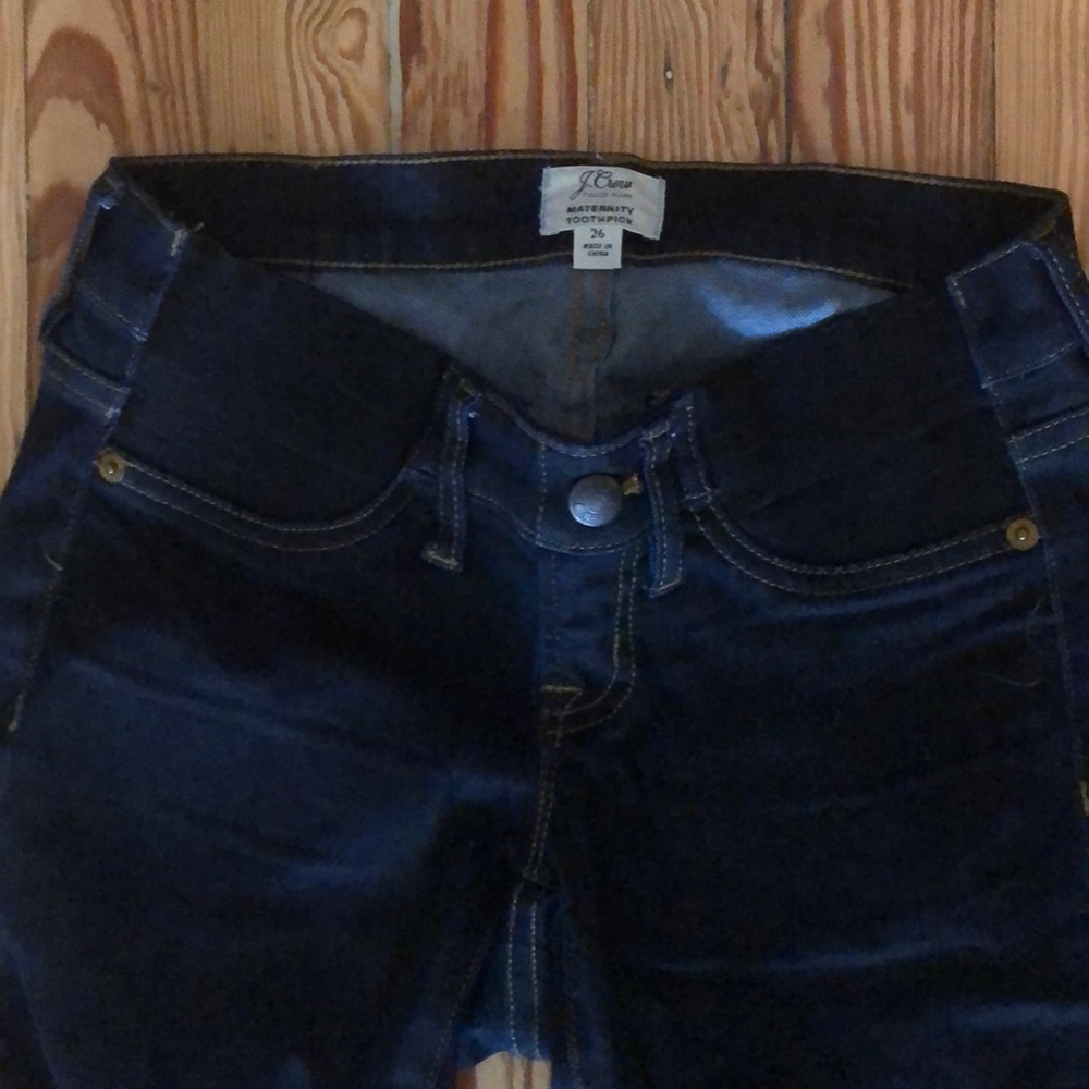Dark wash skinny leg maternity jeans